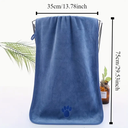 Toalla de Baño para Perros Super Absorbente con Adorable Bordado