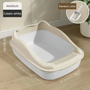 Caja de Arena para Gatos Tamaño Grande Semi-Cerrada