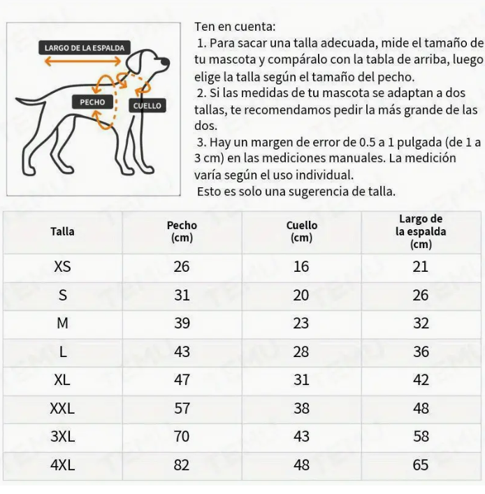 Impermeable Ajustable para Perros