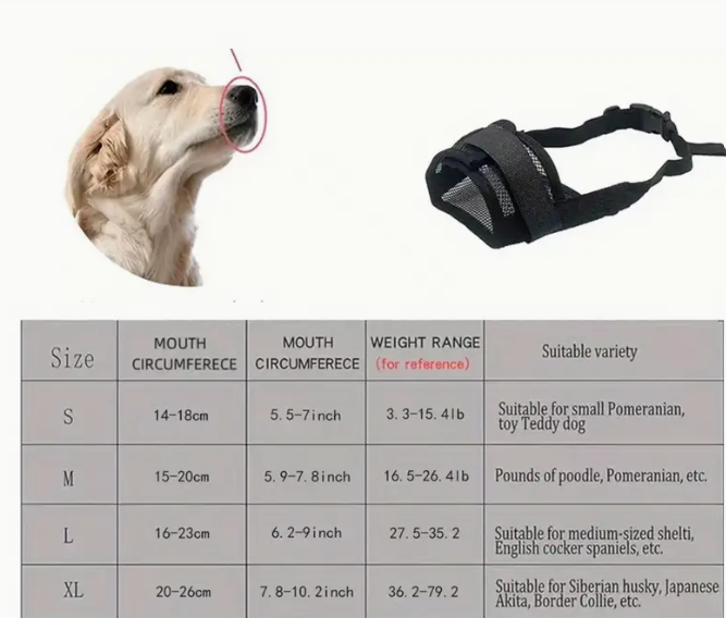 1 1ud Bozal de Nylon para Perro