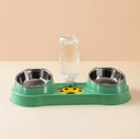 Juego de Comederos de Acero Inoxidable Doble