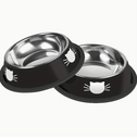 Juego de 2 pzas de Cuencos de Acero Inoxidable para Gatos