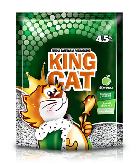 ARENA KING CAT MANZANA X4.5KG 
