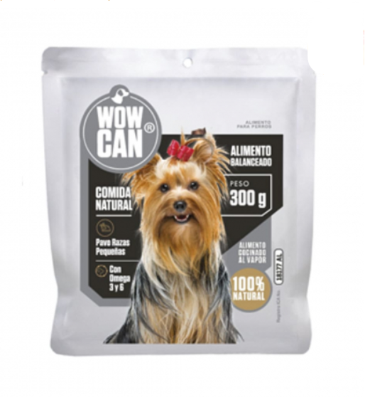 Alimento Cocinado Alimento Cocinado Perro de Pavo Razas Pequeñas 300gr