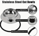 Juego de 2 pzas de Cuencos de Acero Inoxidable para Gatos