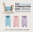 Traje de Recuperación para Gatos de Algodón Transpirable