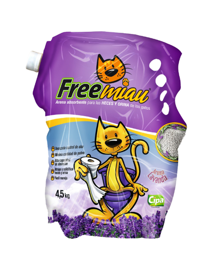 CIPA FREEMIAU ARENA GATOS LAVANDA 4.5KG 