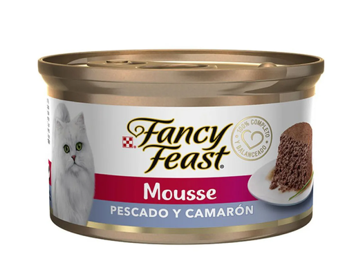 FANCY FEAST Mousse Pescado y Camarón - Lata 85 gr 