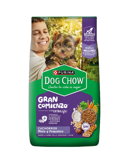 ALIMENTO PERRO DRY DCHOW Gran Comienzo Cachorro Mins y Pequeños 1 kg 