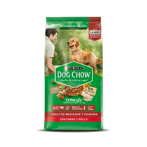 ALIMENTO PERRO DRY DOG CHOW  ADULTOS  Medianos y grandes 8 kg 