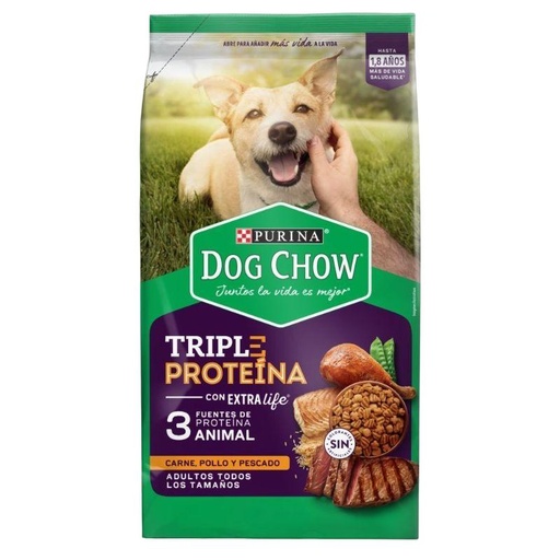 ALIMENTO PERRO DRY Dog Chow TRIPLE PROTEINA Adultos 2 kg 