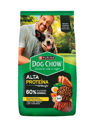ALIMENTO PERRO DRY DOG CHOW Adultos Alta Proteina 1 kg 