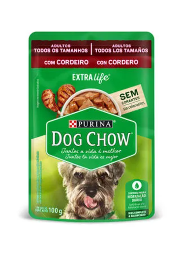 ALIMENTO PERRO DRY DOG CHOW Adultos todos los tamaños CORDERO 100 gr 