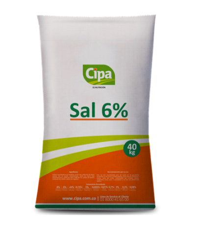 SALES SAL MINERALIZADA CIPA 6% X 40 KG 60114 BT40
