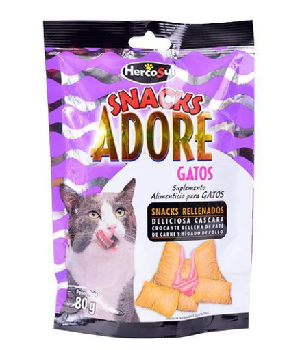 ADORE SNACKS GATOS  X 80 GRS SNACKS  517