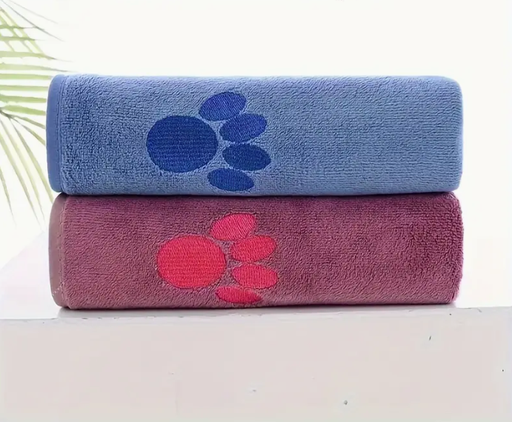 Toalla de Baño para Perros Super Absorbente con Adorable Bordado
