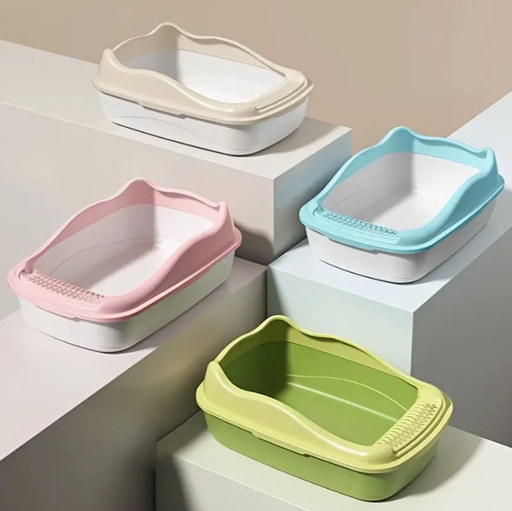 Caja de Arena para Gatos Tamaño Grande Semi-Cerrada